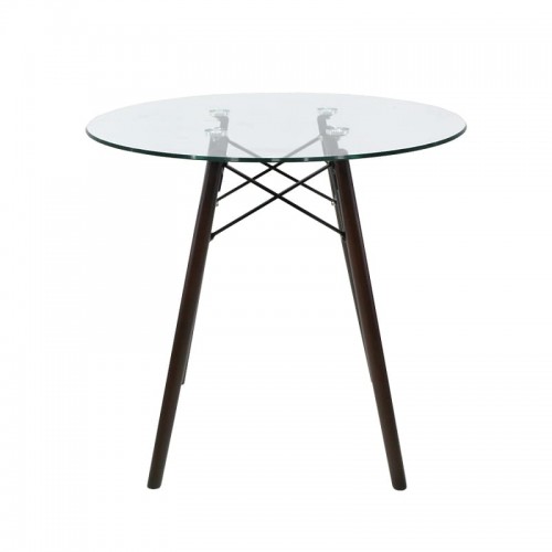 Mesa Oslo cristal nogal